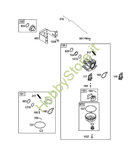 C - GRUPPO CARBURATORE B&S - 09 €¦ 093J02-0079-H5 brand Stihl